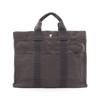 エルメス HERMES エールラインMM トートバッグ バッグ ナイロンキャンバス メンズ レディース グレー系 【中古】