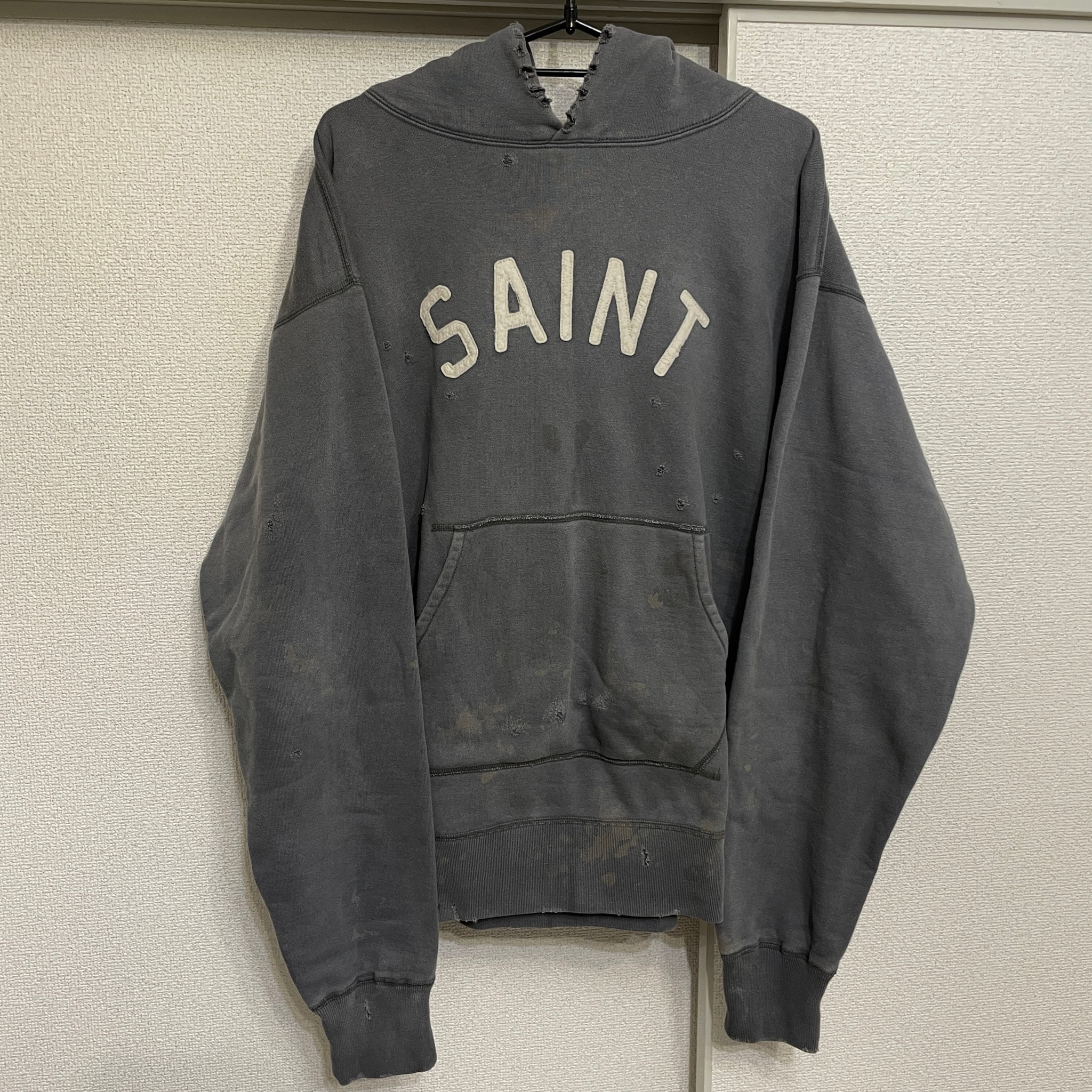 SAINT Mxxxxxx HOLY RELICS HOODIE "Grey Blue" SM-S21-0000-019