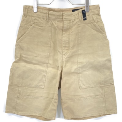 フェンディ 23年製 FB0968 AR96 ベージュ ワークペインター バミューダキャンバス ハーフパンツ 48