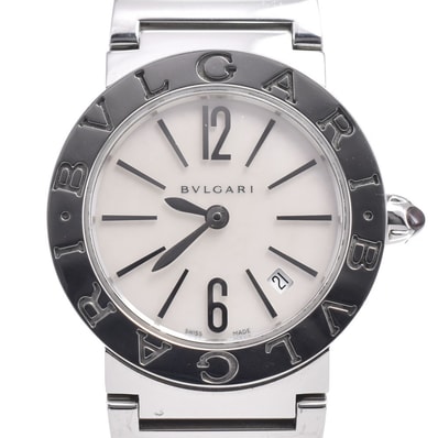 ブルガリ BVLGARI BBL26S ブルガリブルガリ デイト ホワイトシェル クォーツ レディース 良品 箱・保証書付き 腕時計 E#149809