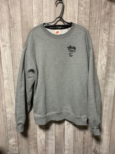Nike x Stussy International Crewneck Sweatshirt (US Size) "Grey" DC4198-050