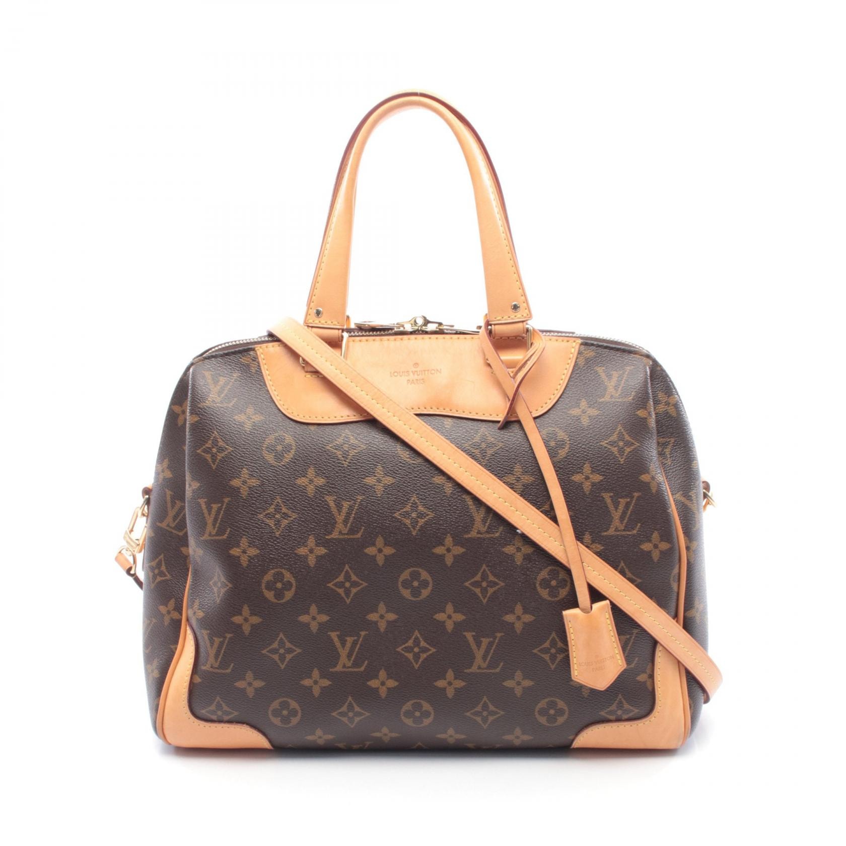 ルイ・ヴィトン LOUIS VUITTON レティーロPM ハンドバッグ バッグ PVCコーティングキャンバス レザー モノグラム レディース ブラウン系 M40325 【中古】