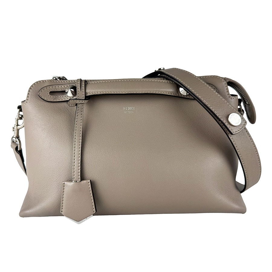 フェンディ FENDI ショルダーバッグ バイ ザ ウェイ ミディアム レザー グレージュ レディース 8BL124-1D5【中古】 z10838