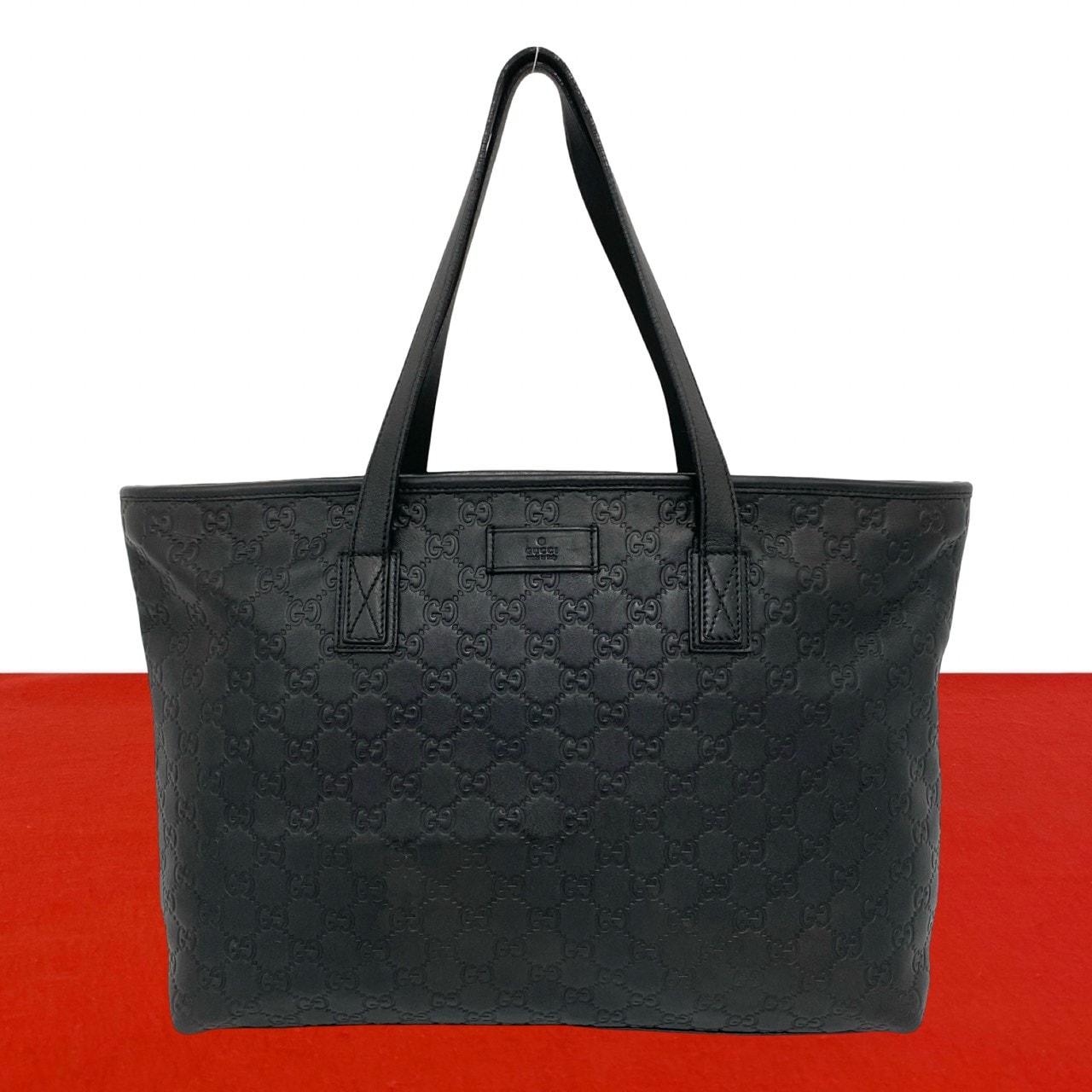 GUCCI グッチ グッチシマ レザー トートバッグ ブラック
 58392