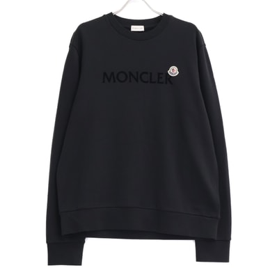 モンクレール 【美品/23年製】J20918G00039 MAGLIA フロントロゴ ワッペン プルオーバー クルーネック スウェットシャツ XL