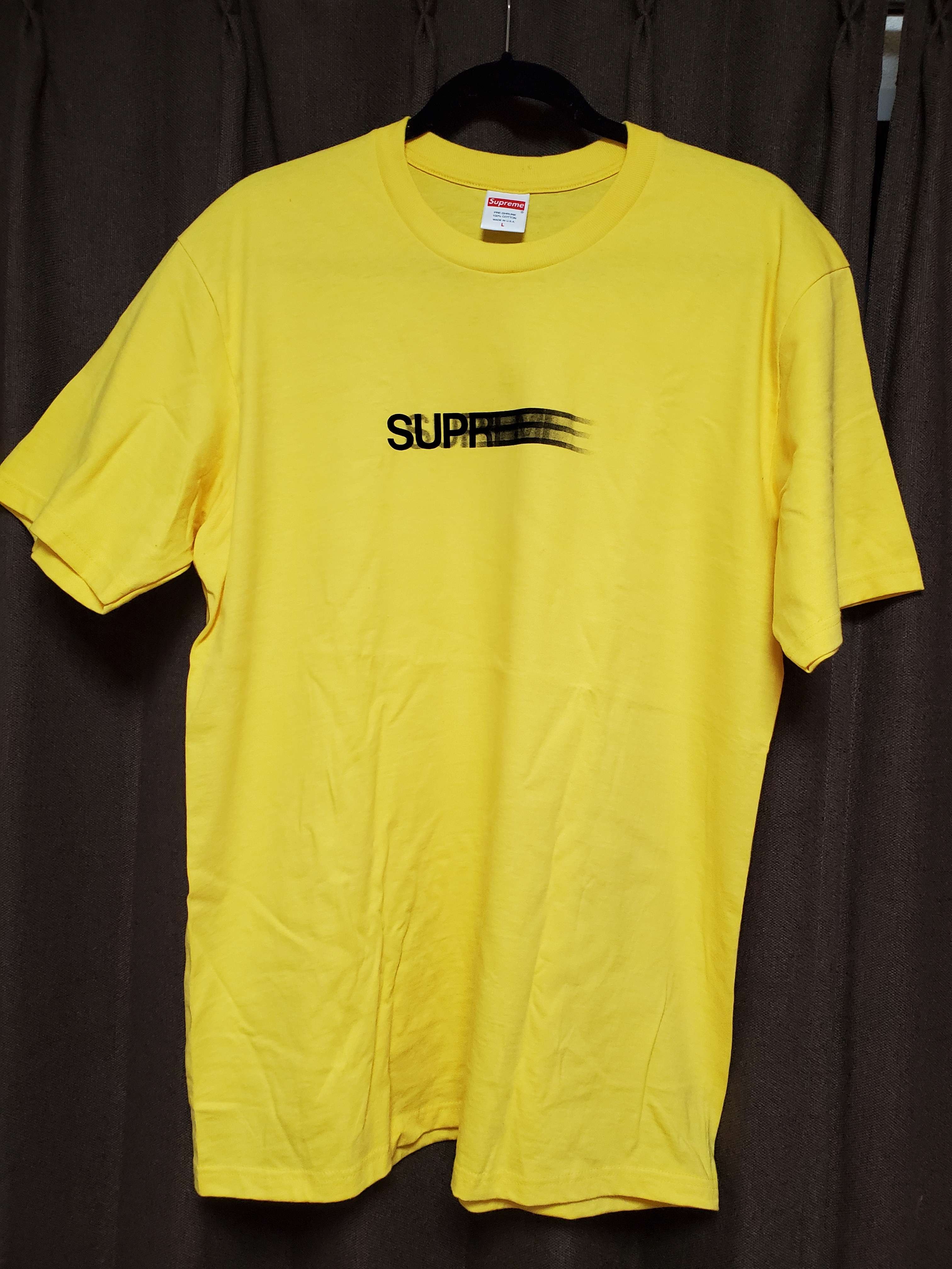 Supreme Motion Logo Tee "Yellow" (20SS)