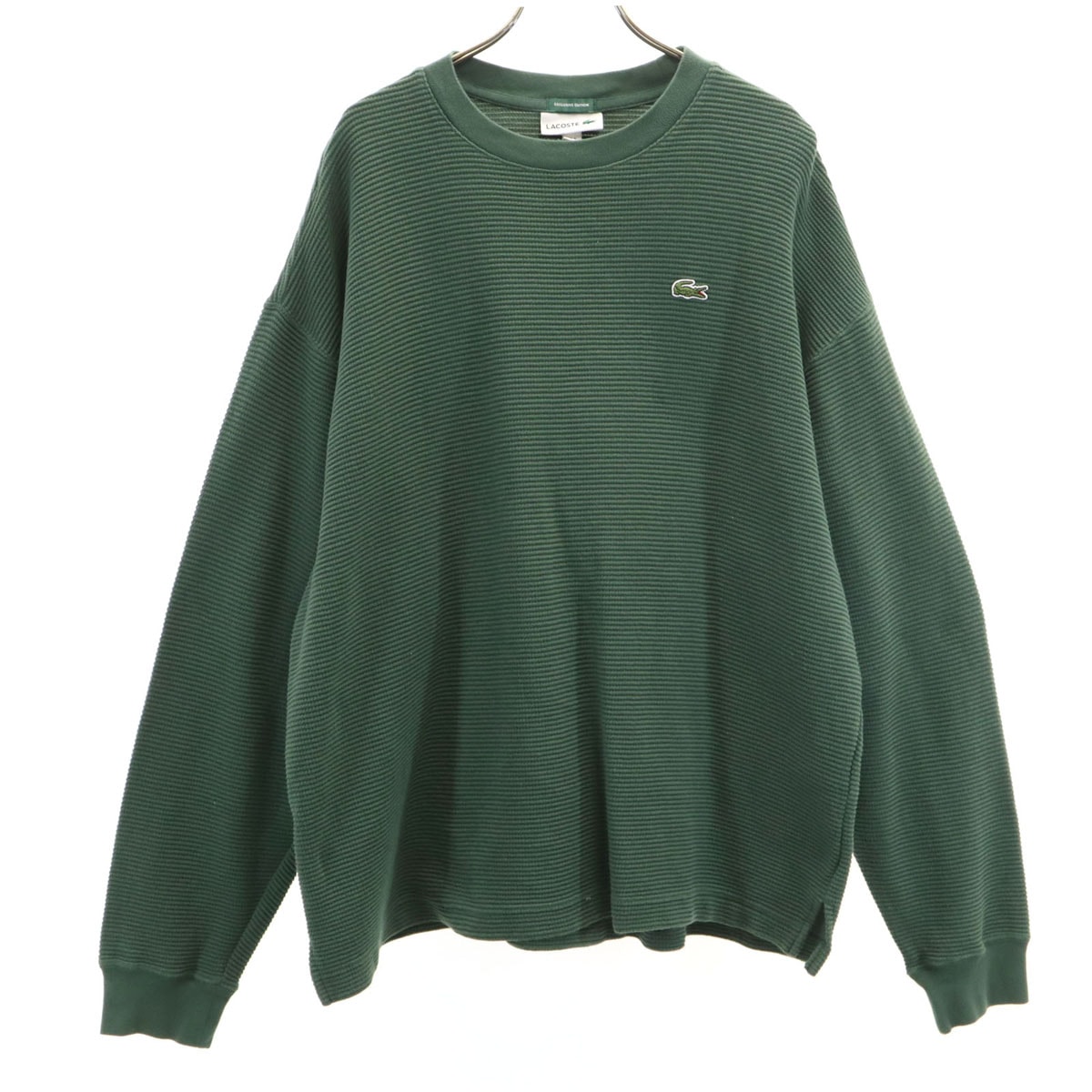 LACOSTE ラコステ 日本製 長袖 ワッフル Tシャツ L カーキ系 ロンT