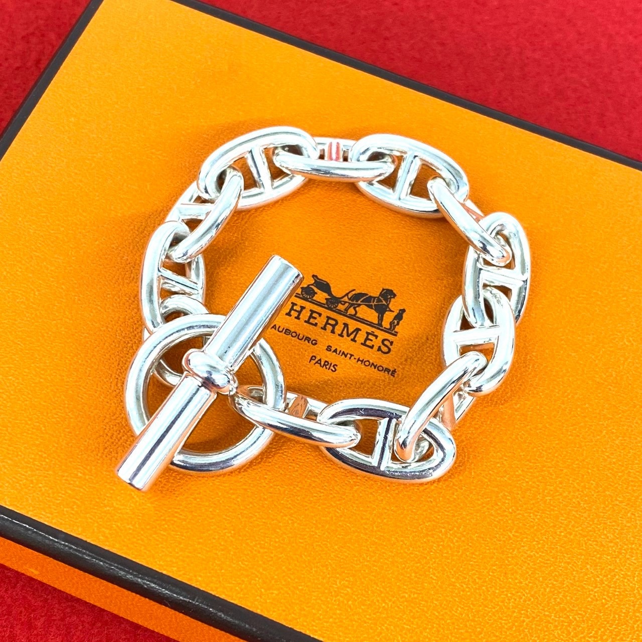 HERMES エルメス シェーヌダンクル GM 11コマ ブレスレット シルバー925 ブレスレット シルバー
 30699