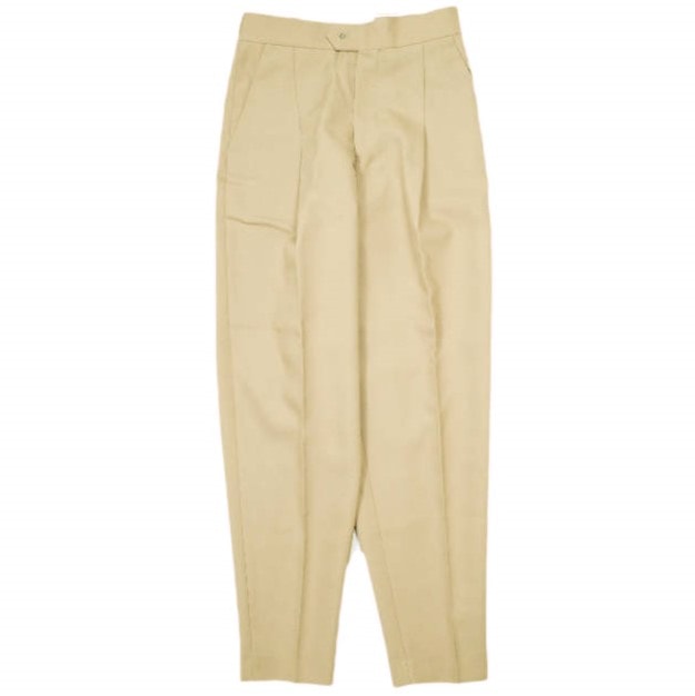 HYKE ハイク 24SS 日本製 DOESKIN TAPERED PANTS ドスキンテーパードパンツ 241-13279 1 BEIGE 1タック ボトムス g22906