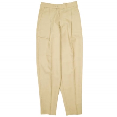 HYKE ハイク 24SS 日本製 DOESKIN TAPERED PANTS ドスキンテーパードパンツ 241-13279 1 BEIGE 1タック ボトムス g22906