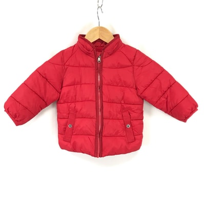 ZARA baby【ザラ】防寒ジャンパー【1-2歳/size:18/24/92cm/赤/red】中綿入りブルゾン/ジップアップ/アウター/Jacket/Jumper◆BJ048-f