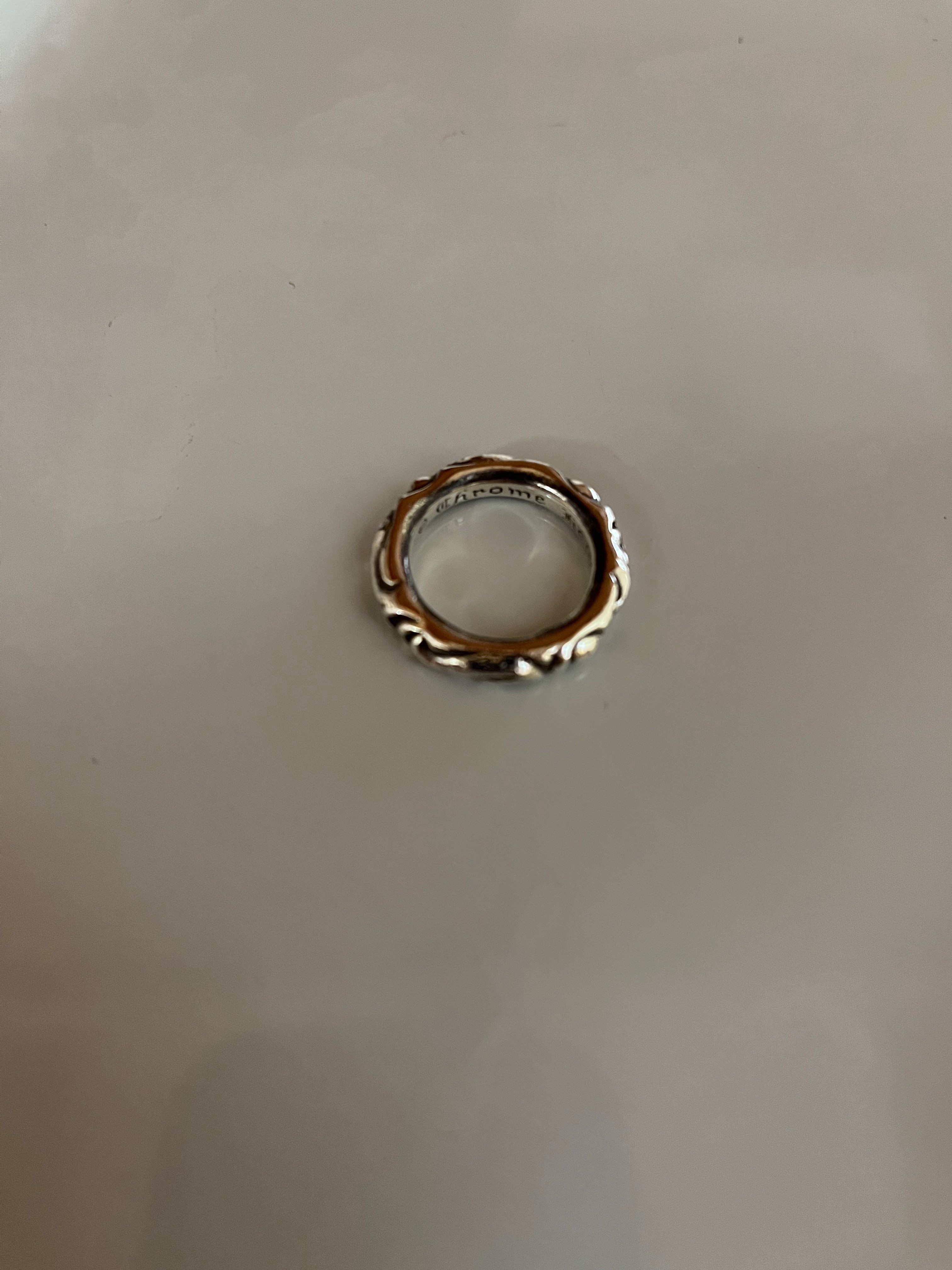 Chrome Hearts Scroll Band Ring "Silver"