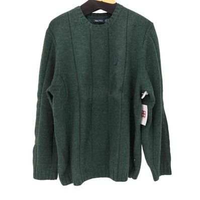 ロゴ刺繍 ウール混 ニット【1134200229578】