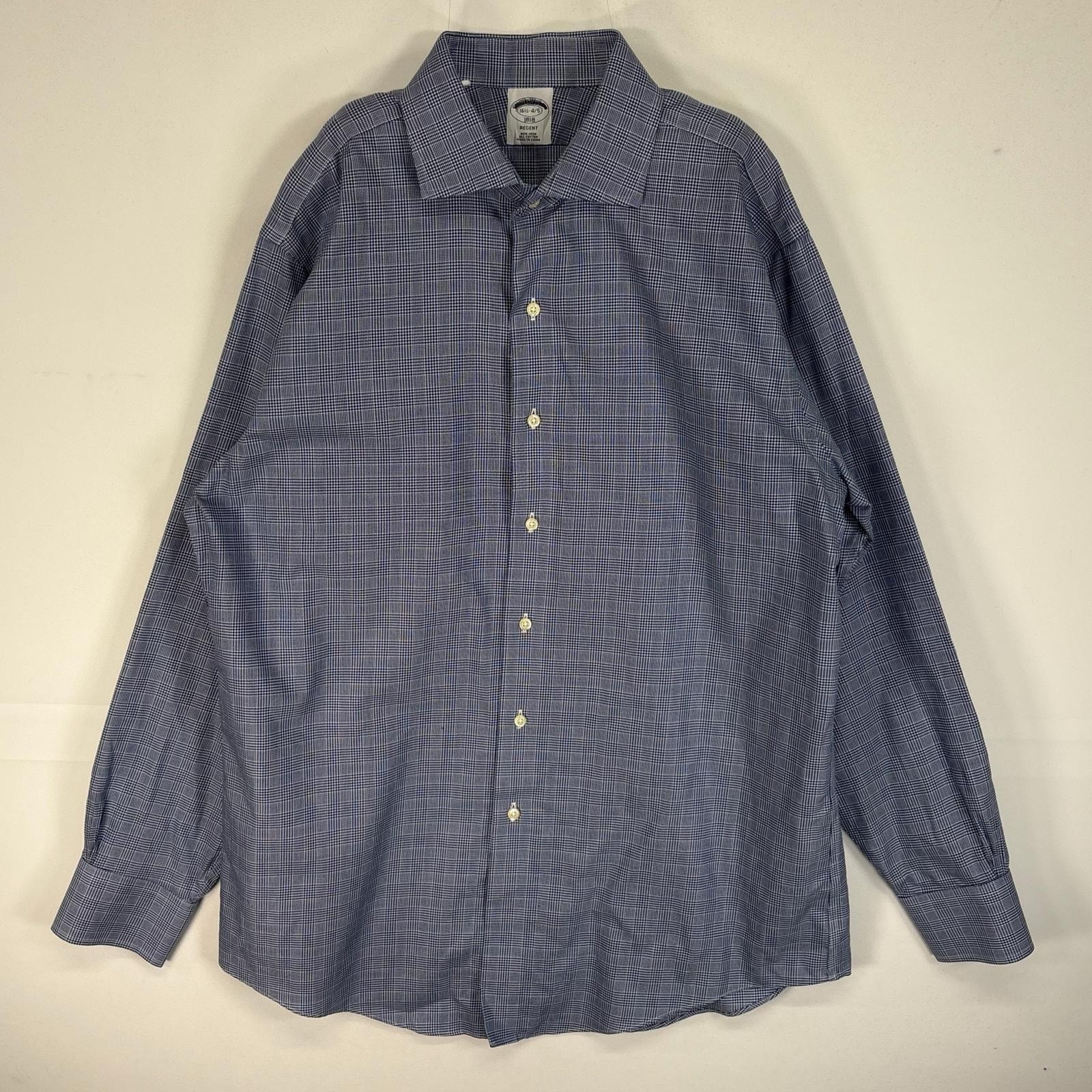 古着 ブルックスブラザーズ Brooks Brothers 長袖シャツ REGENT 1818 カラーステイ L  ブルー系 チェック メンズ