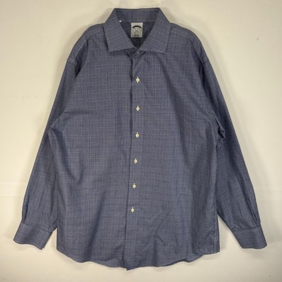 古着 ブルックスブラザーズ Brooks Brothers 長袖シャツ REGENT 1818 カラーステイ L ブルー系 チェック メンズ