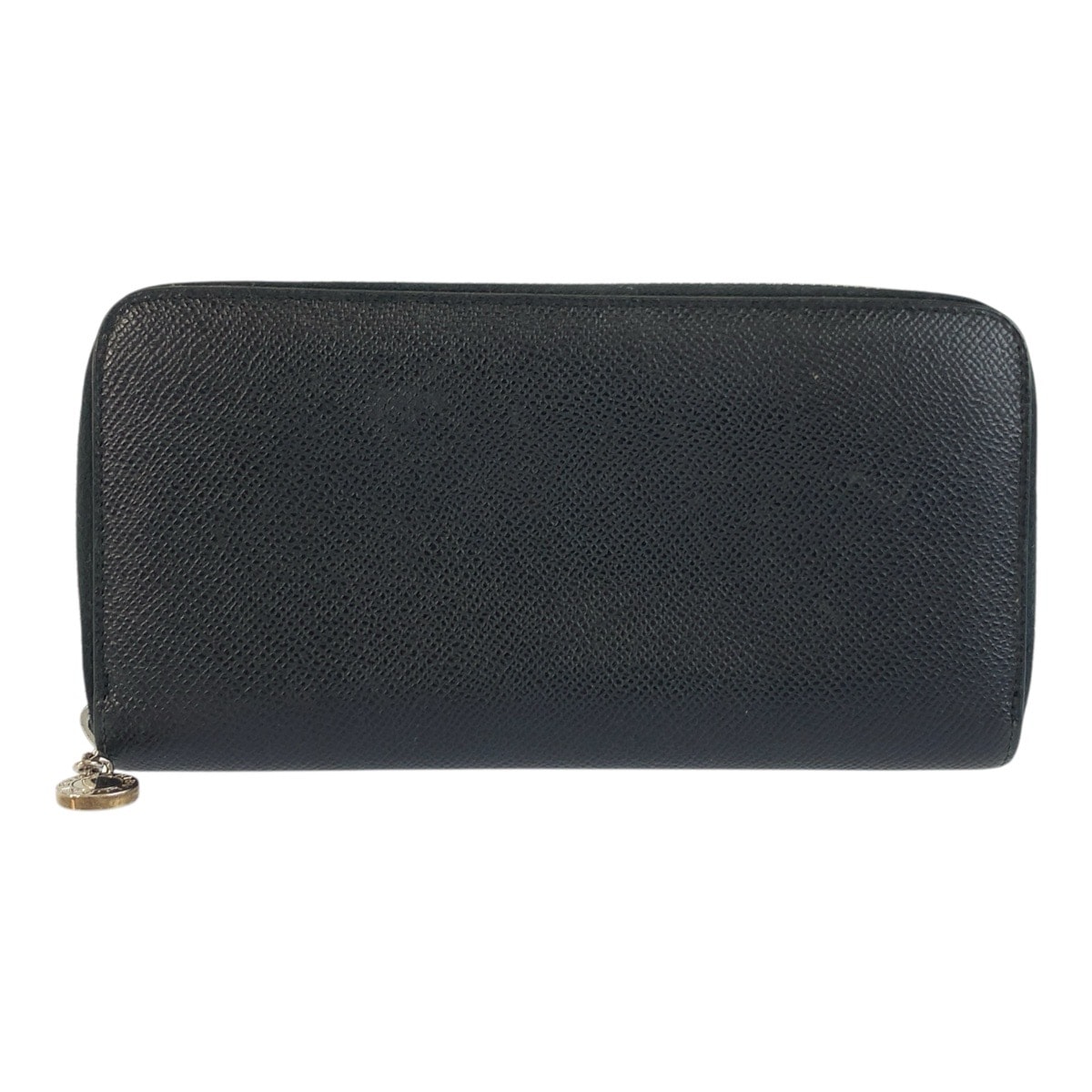 BVLGARI ブルガリ ブラック 黒 シルバー金具 レザー 長財布 ロングウォレット 603553 【中古】