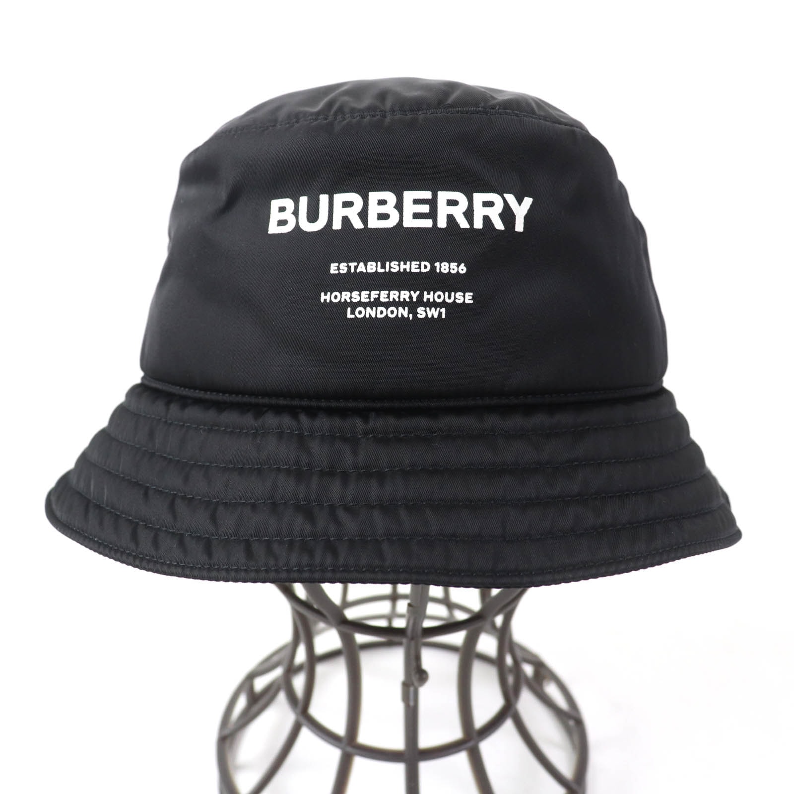 BURBERRY Padded Nylon Bucket Hat "Black"