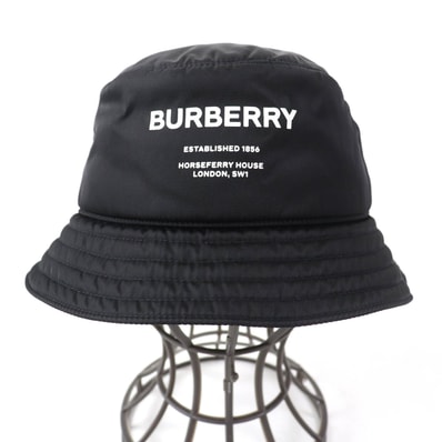 BURBERRY Padded Nylon Bucket Hat "Black"