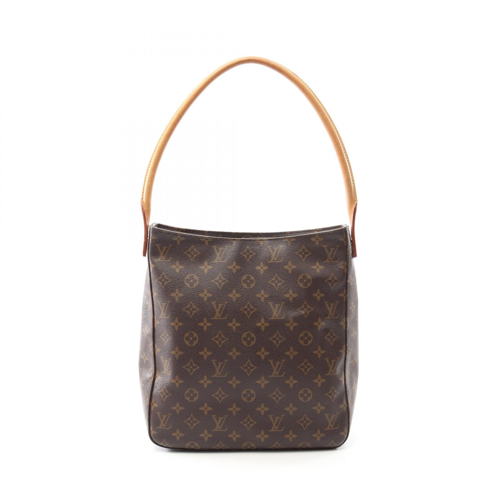 ルイ・ヴィトン LOUIS VUITTON ルーピングGM ショルダーバッグ バッグ PVCコーティングキャンバス レザー モノグラム レディース ブラウン系 M51145 【中古】