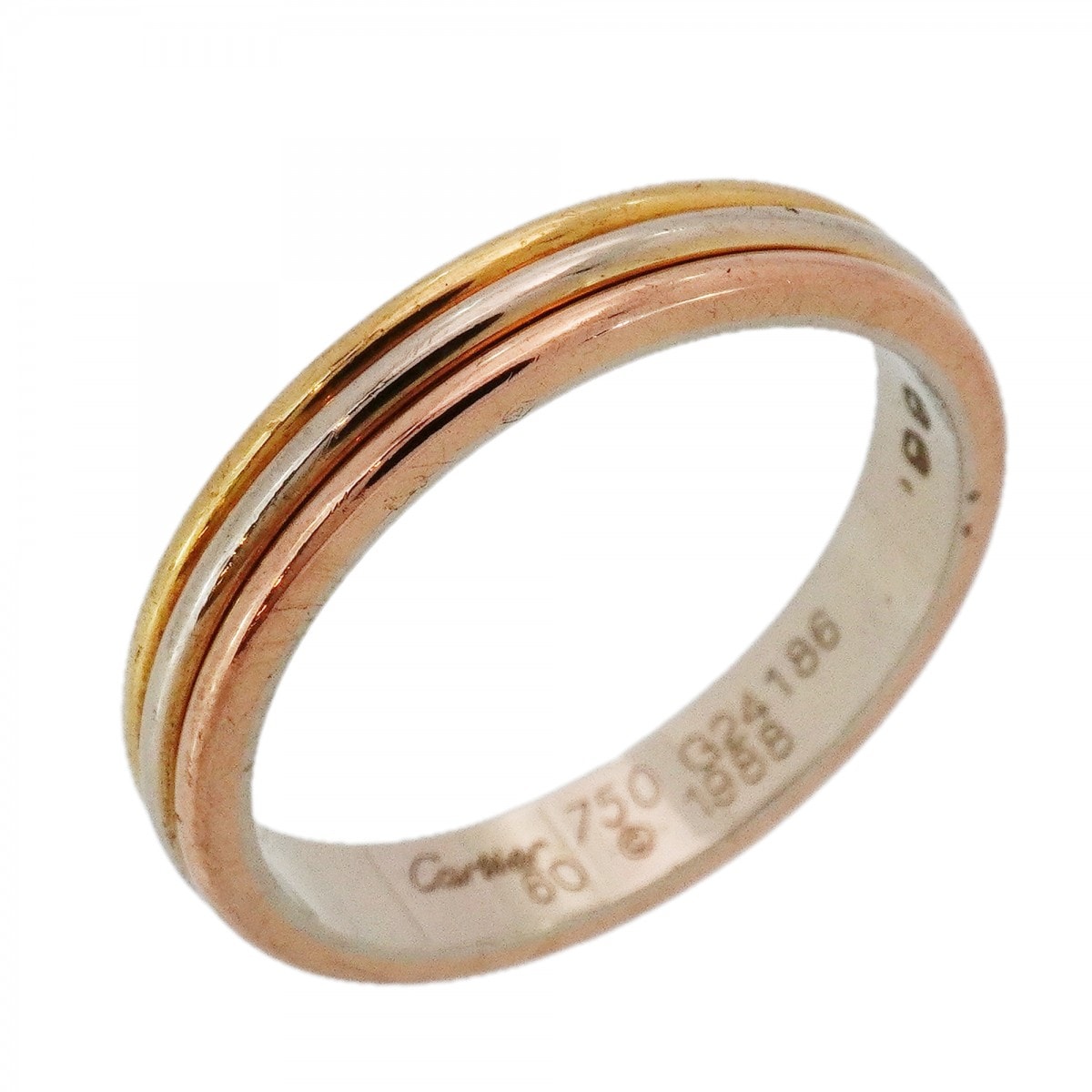 ★最終価格【6jcb0268】カルティエ リング ヴァンドーム K18YG イエローゴールド K18WG ホワイトゴールド K18PG ピンクゴールド #60【中古】メンズ