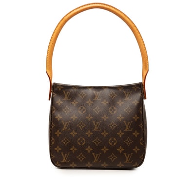ルイ ヴィトン モノグラム ルーピングMM ショルダーバッグ ハンドバッグ M51146 ブラウン PVC レザー レディース LOUIS VUITTON 【中古】