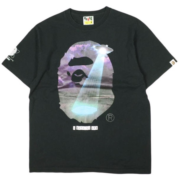 A BATHING APE ア ベイシング エイプ 21SS 日本製 BAPE GALAXY UFO TEE プリントTシャツ 001TEH301081X M BLACK 半袖 トップス g26970