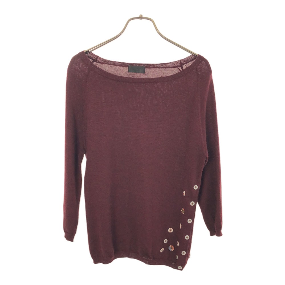 Paul Smith BLACK LABEL ポールスミス ブラックレーベル ボタン 長袖 ニット M ボルドー セーター