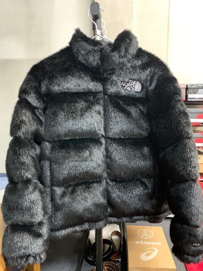 Supreme x The North Face Faux Fur Nuptse Jacket "Black"