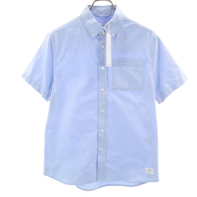 美品 SATURDAYS NEW YORK CITY サタデーズニューヨークシティ 半袖 ボタンダウンシャツ XS ブルー系