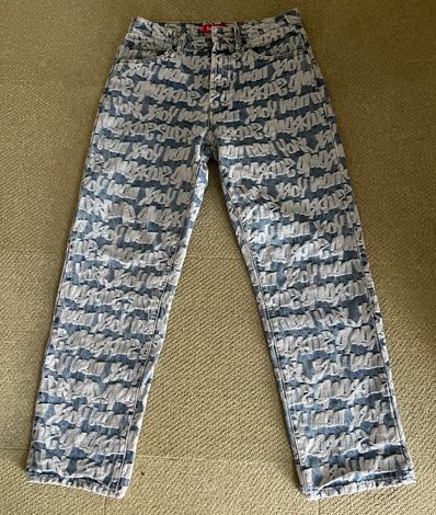 Supreme Fat Tip Jacquard Regular Jean "Blue"