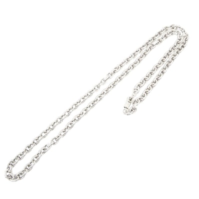 CHROME HEARTS クロムハーツ(原本無) ネックレス PAPER CHAIN 20 ペーパーチェーンネックレス 20inch 20インチ シルバー系【中古】