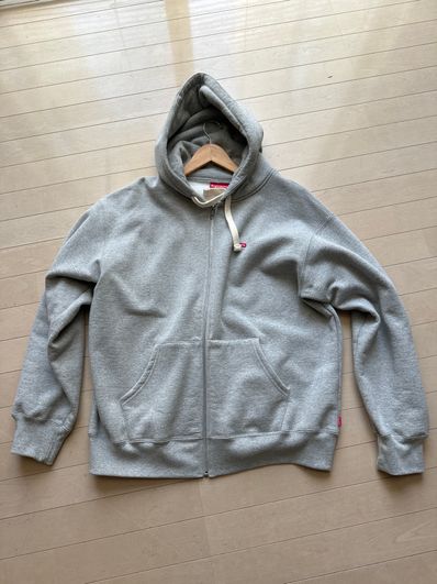 Supreme Small Box Drawcord Zip Up Hooded Sweatshirt "Heather Grey"
