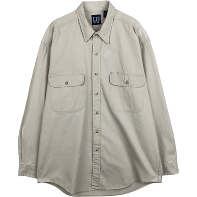 古着 90年代 ギャップ GAP オールドギャップ 長袖 コットンシャツ メンズL相当 ヴィンテージ/eaa651964