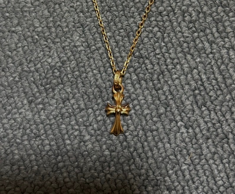 Chrome Hearts CH Cross Baby Fat Charm 22K "Gold"