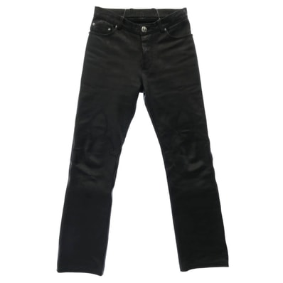 Chrome Hearts Fleur Knee Leather Pants "Black"