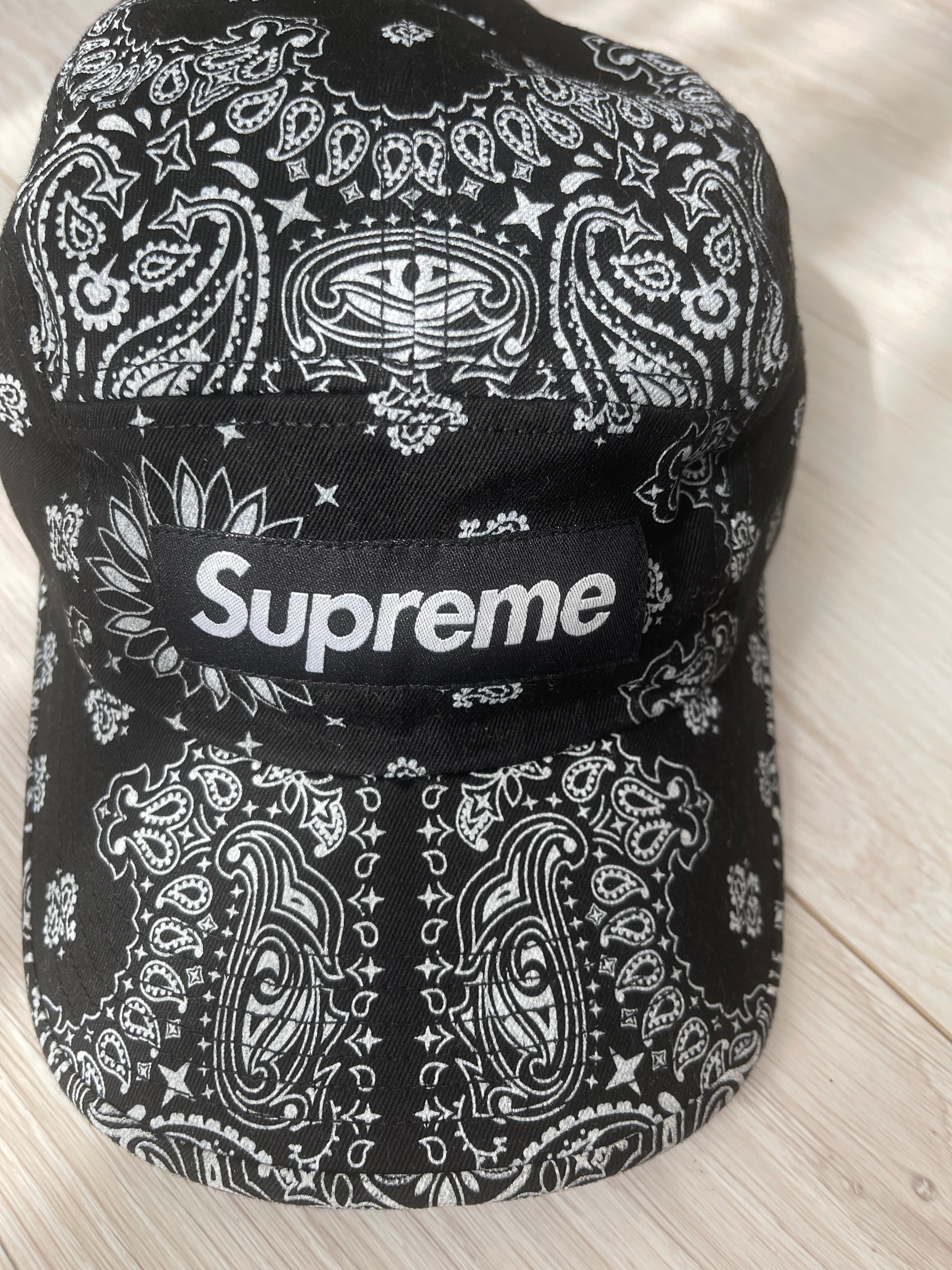 Supreme Bandana Camp Cap "Black"