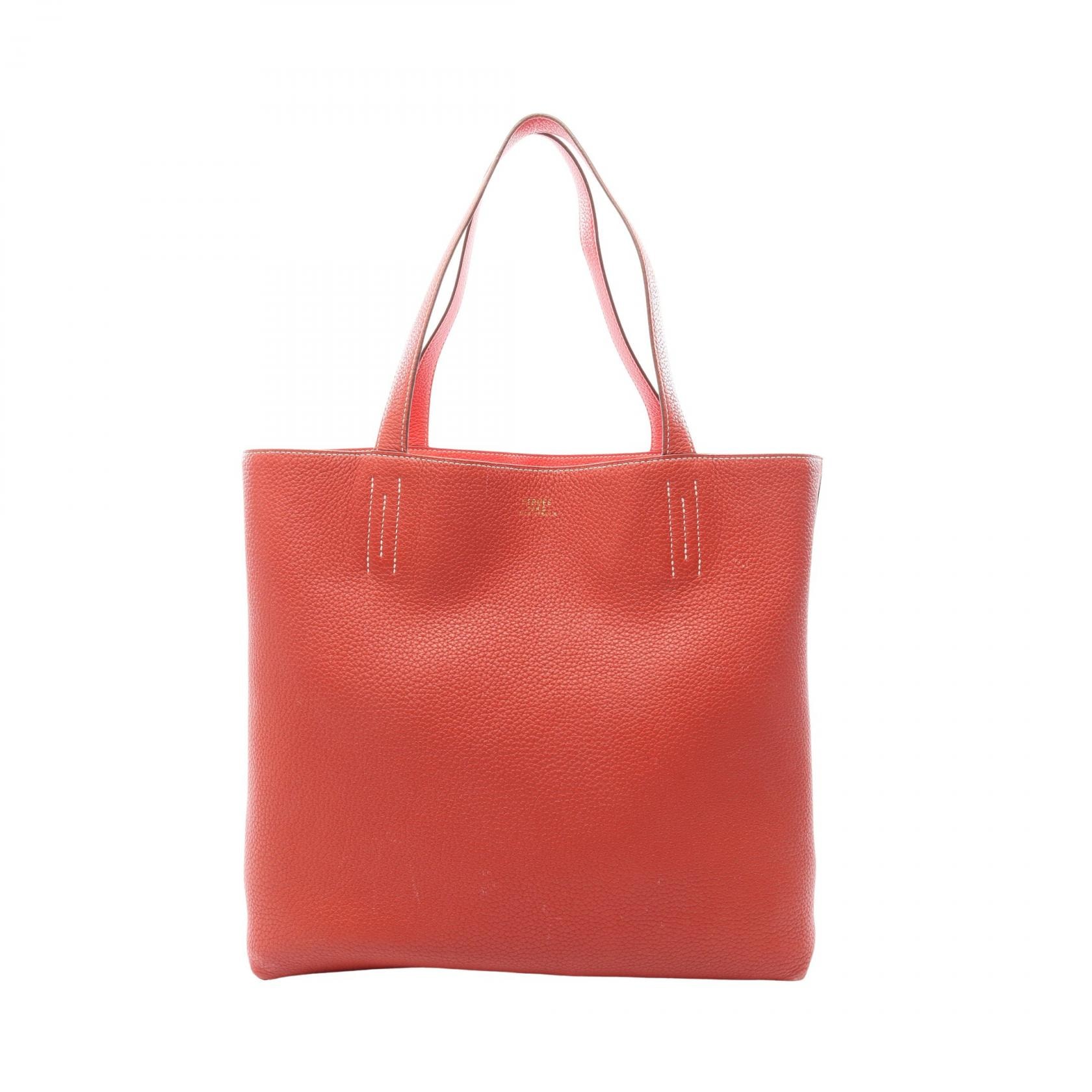 エルメス HERMES ドゥブルセンス45 トートバッグ バッグ レザー トリヨンクレマンス トリヨンクレマンス ルージュデュセス □R刻印(2014年製造) レディース ボルドー系 / ピンク系 【中古】