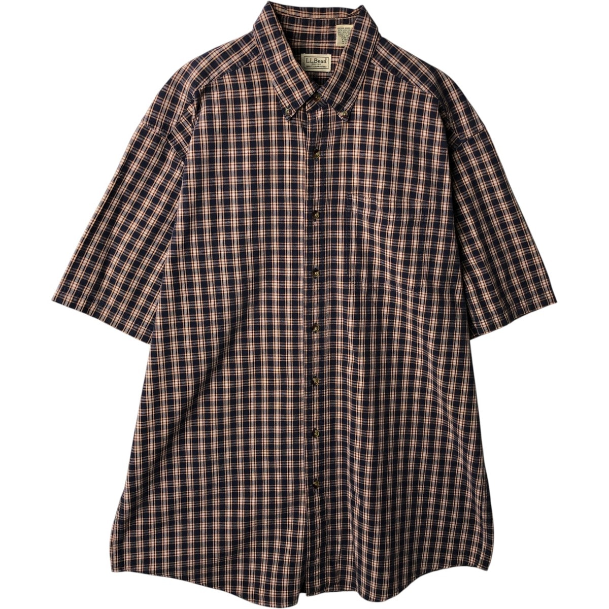 古着 90~00年代 エルエルビーン L.L.Bean 半袖 ボタンダウン チェックシャツ メンズL相当 ヴィンテージ/eaa638182