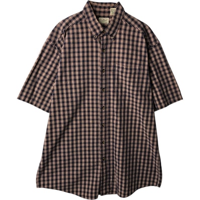 古着 90~00年代 エルエルビーン L.L.Bean 半袖 ボタンダウン チェックシャツ メンズL相当 ヴィンテージ/eaa638182