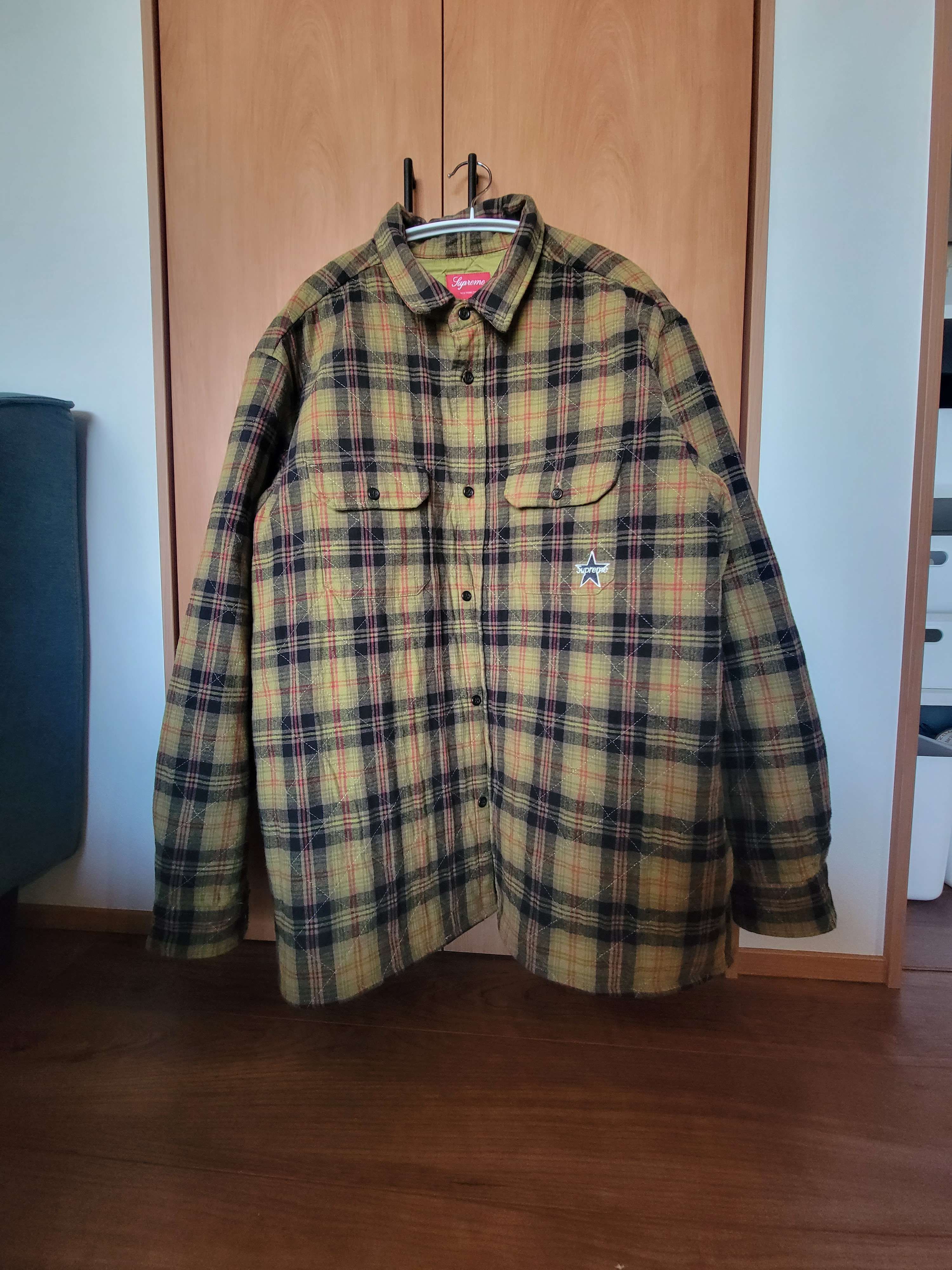Supreme Quilted Plaid Flannel Shirt "Olive"