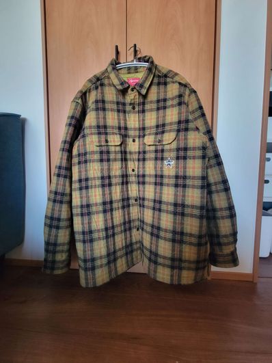 Supreme Quilted Plaid Flannel Shirt "Olive"