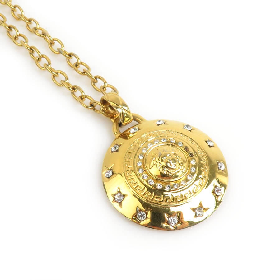 ジャンニ ヴェルサーチ Gianni Versace ネックレス メタル/ラインストーン ゴールド ユニセックス【中古】 56707i