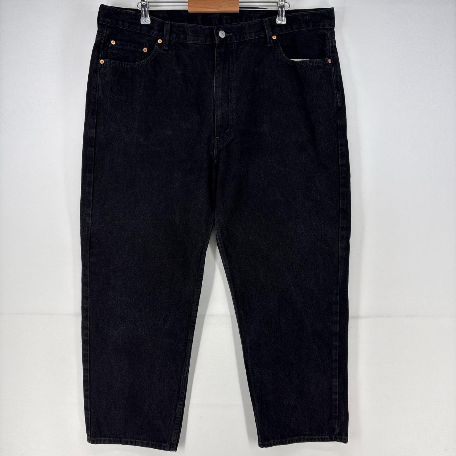古着 リーバイス Levi's デニム パンツ 5ポケット 550 ブラックデニム テーパード ジップ 大きいサイズ w46 L30 ブラック メンズ