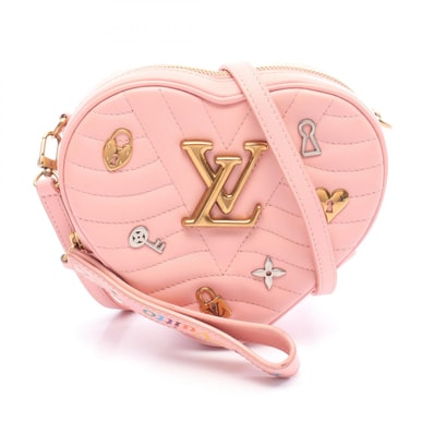 ルイ・ヴィトン LOUIS VUITTON ニューウェーブ ハート バッグ ラブロック ショルダーバッグ バッグ レザー ローズ レディース ピンク系 M53205 【中古】