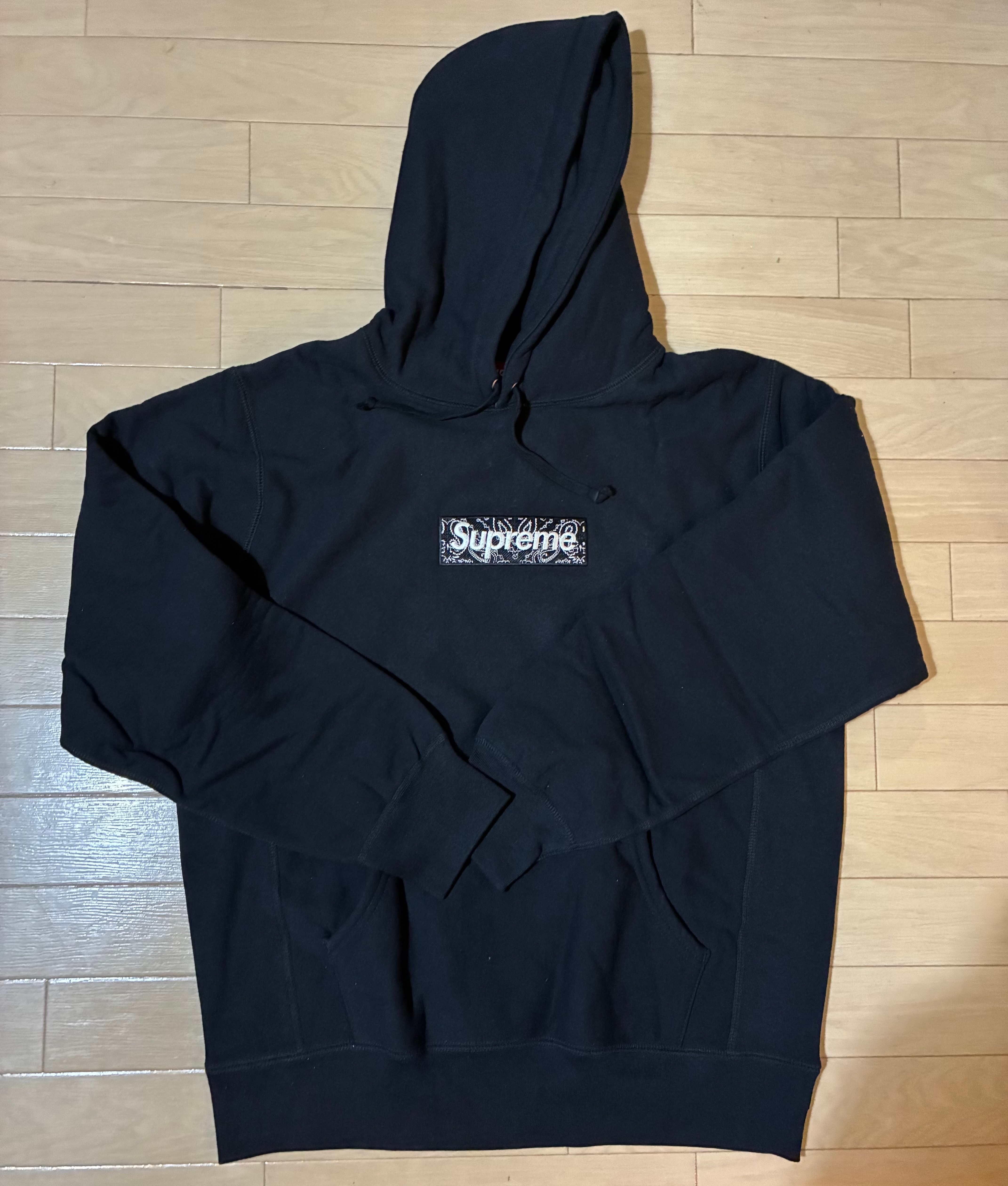 Supreme Bandana Box Logo Hooded Sweatshirt "Black"
