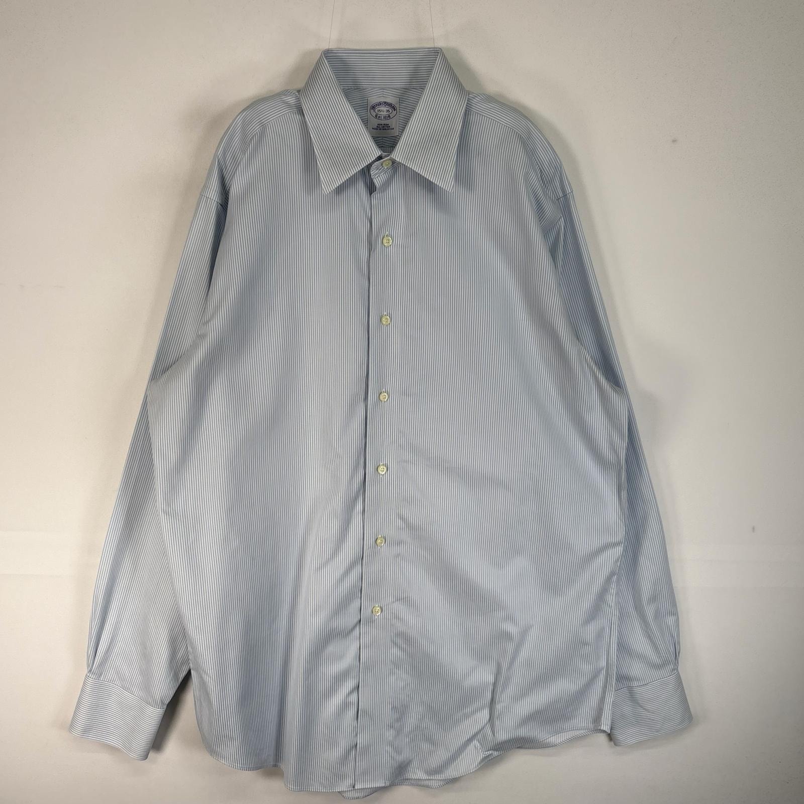 古着 ブルックスブラザーズ Brooks Brothers 長袖シャツ NON-IRON M ブルー系 ストライプ メンズ