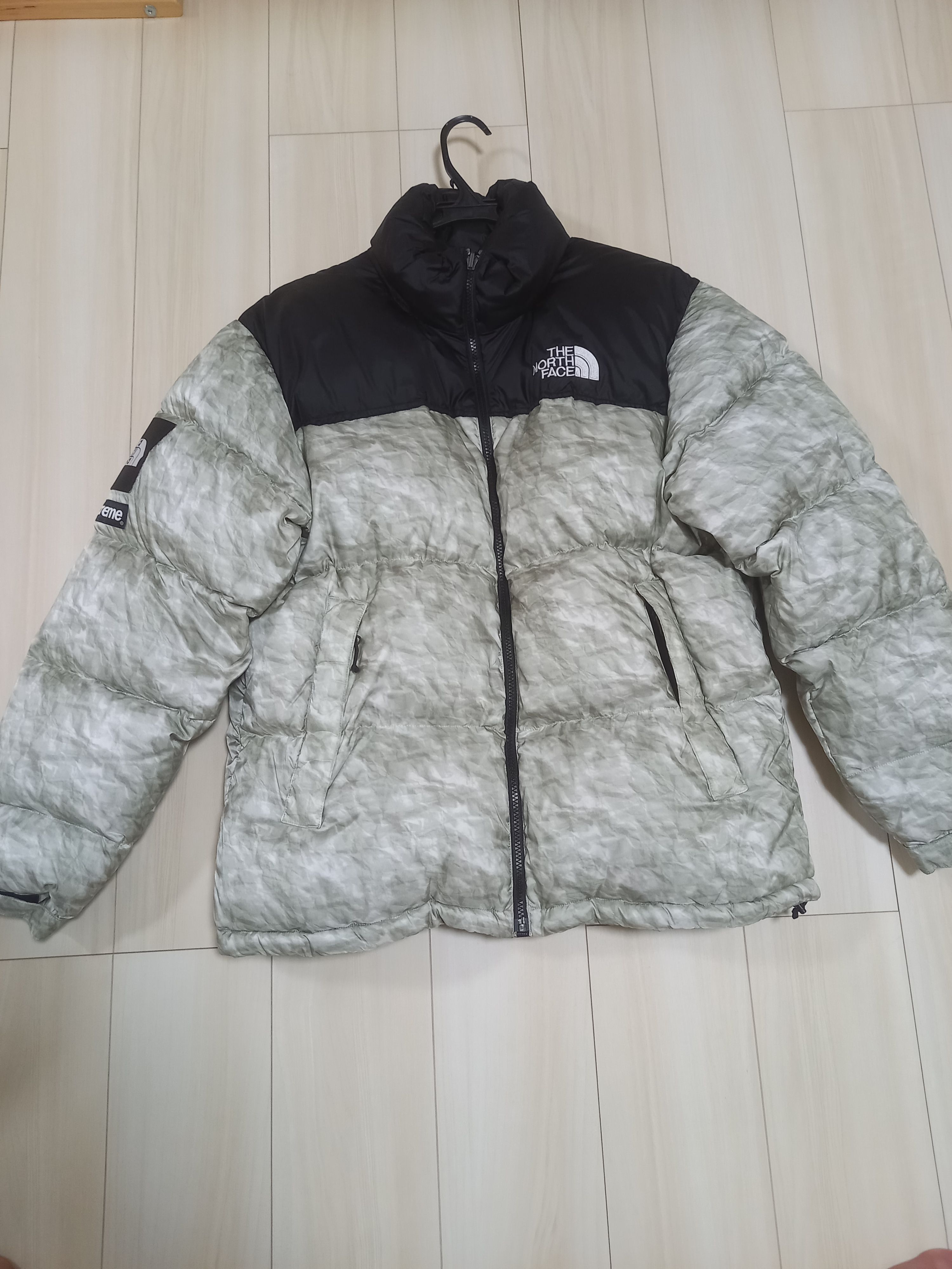 Supreme x The North Face Nuptse Jacket "White Paper Print"