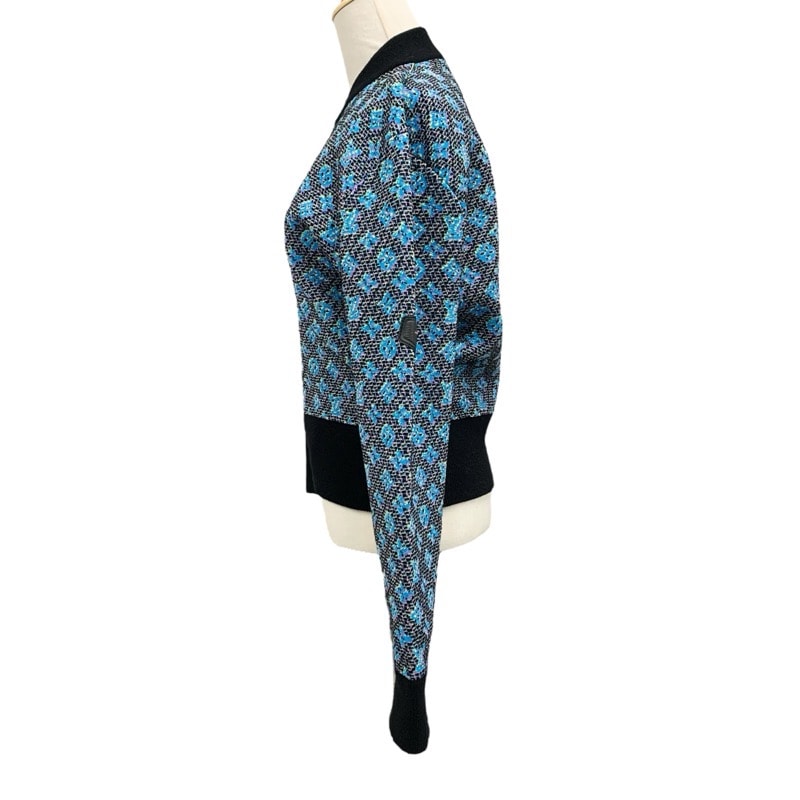 ルイヴィトン LOUIS VUITTON アウター ジャケット ブルゾン モノグラム ジップアップ ブラック ブルー