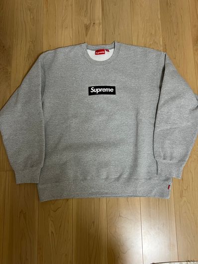 Supreme Box Logo Crewneck "Heather Grey" (22FW)