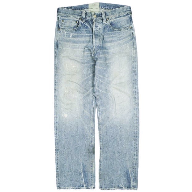 AVIREX アヴィレックス 日本製 TFQP DENIM PANTS USED WASH ユーズドウォッシュ デニムパンツ 783-4911201 32 Indigo ボタンフライ ジーンズ ボトムス g24666